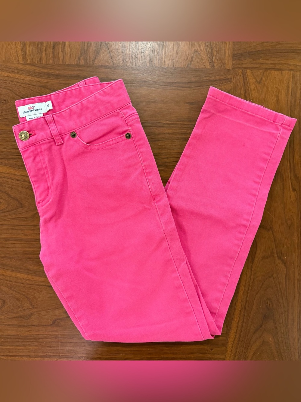 Vineyard Vines Girls Size 10 Jeans in Bright Pink